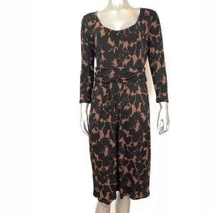 Boden Floral Long Sleeve Soft Knit Dress Size 8